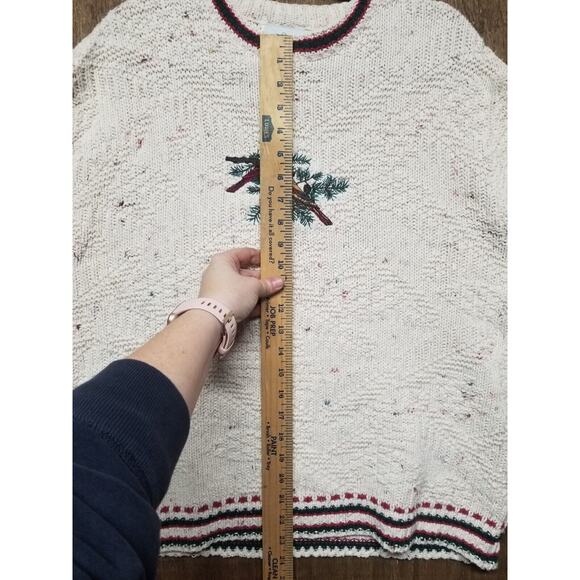 Croft & Barrow Womans Size L Winter Cardinal Sweater Christmas Ugly Cute Holiday - Picture 6 of 6